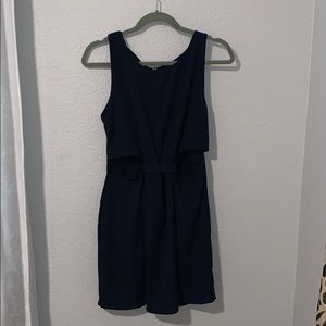 Navy cut out dress
